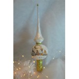 Kerstpiek groot 30 cm wit